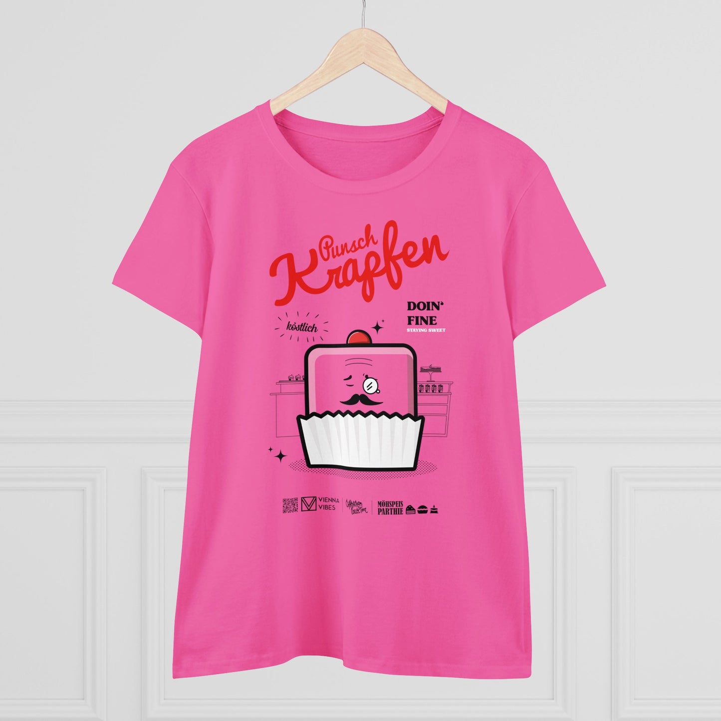 Punschkrapfen Frauen-T-Shirt – Süßer Stil im Wiener Look