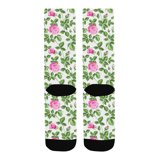 Rosen auf Porzellan Socken