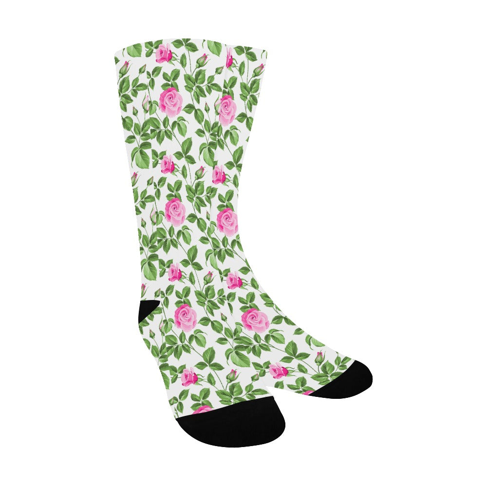 Rosen auf Porzellan Socken