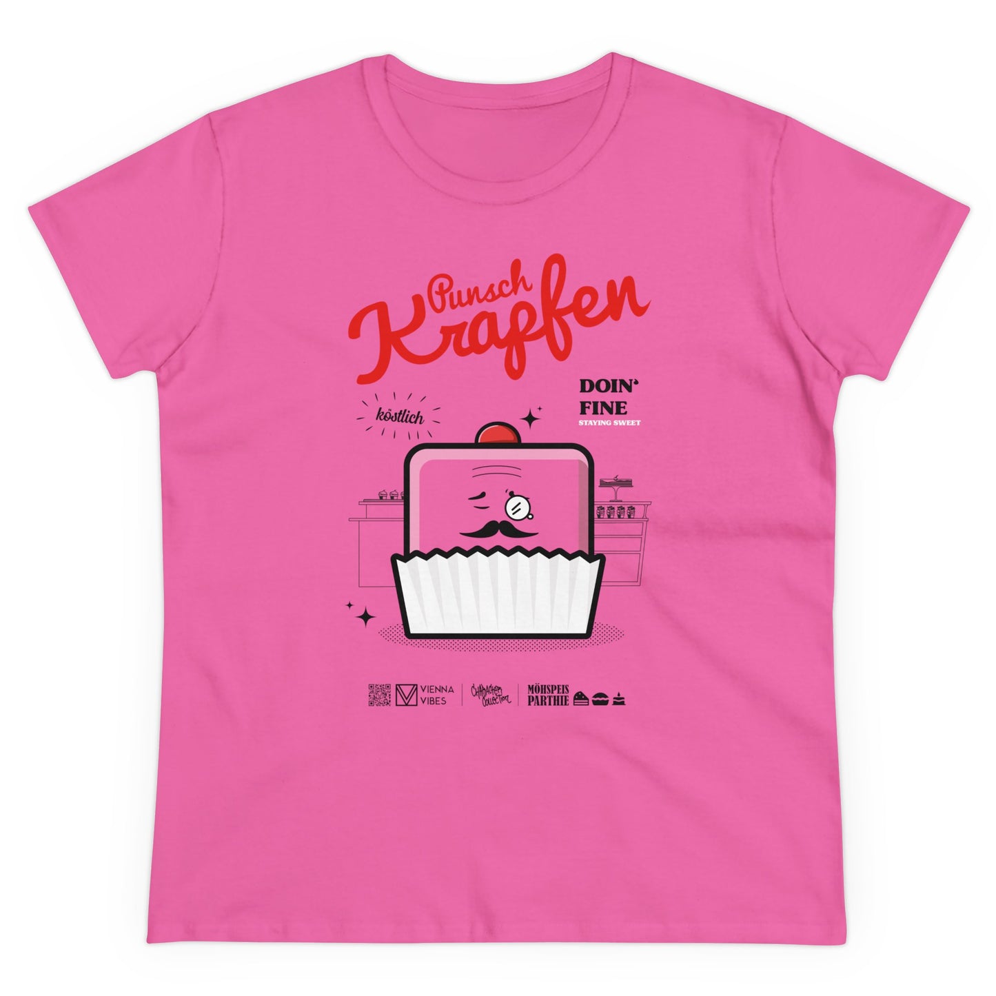 Punschkrapfen Frauen-T-Shirt – Süßer Stil im Wiener Look