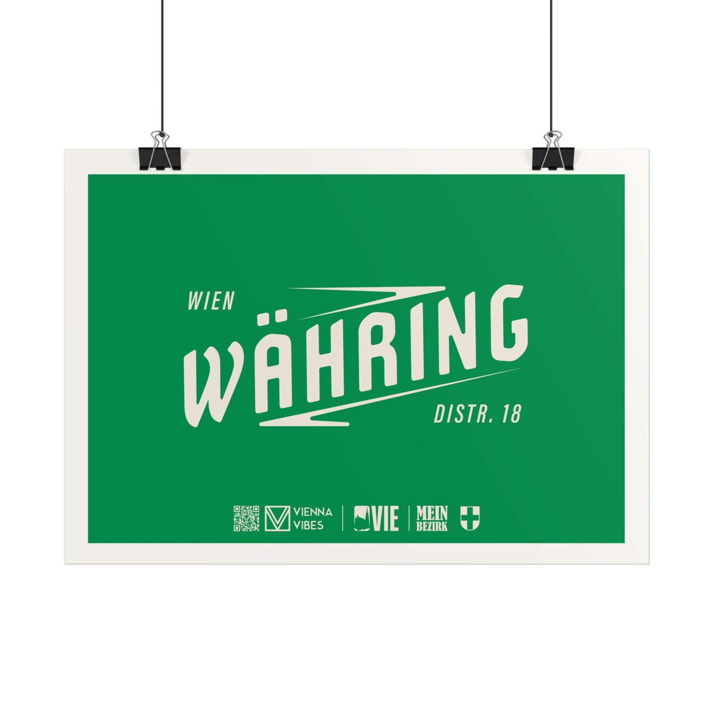 18 - Team Währing Schriftzug Art Print