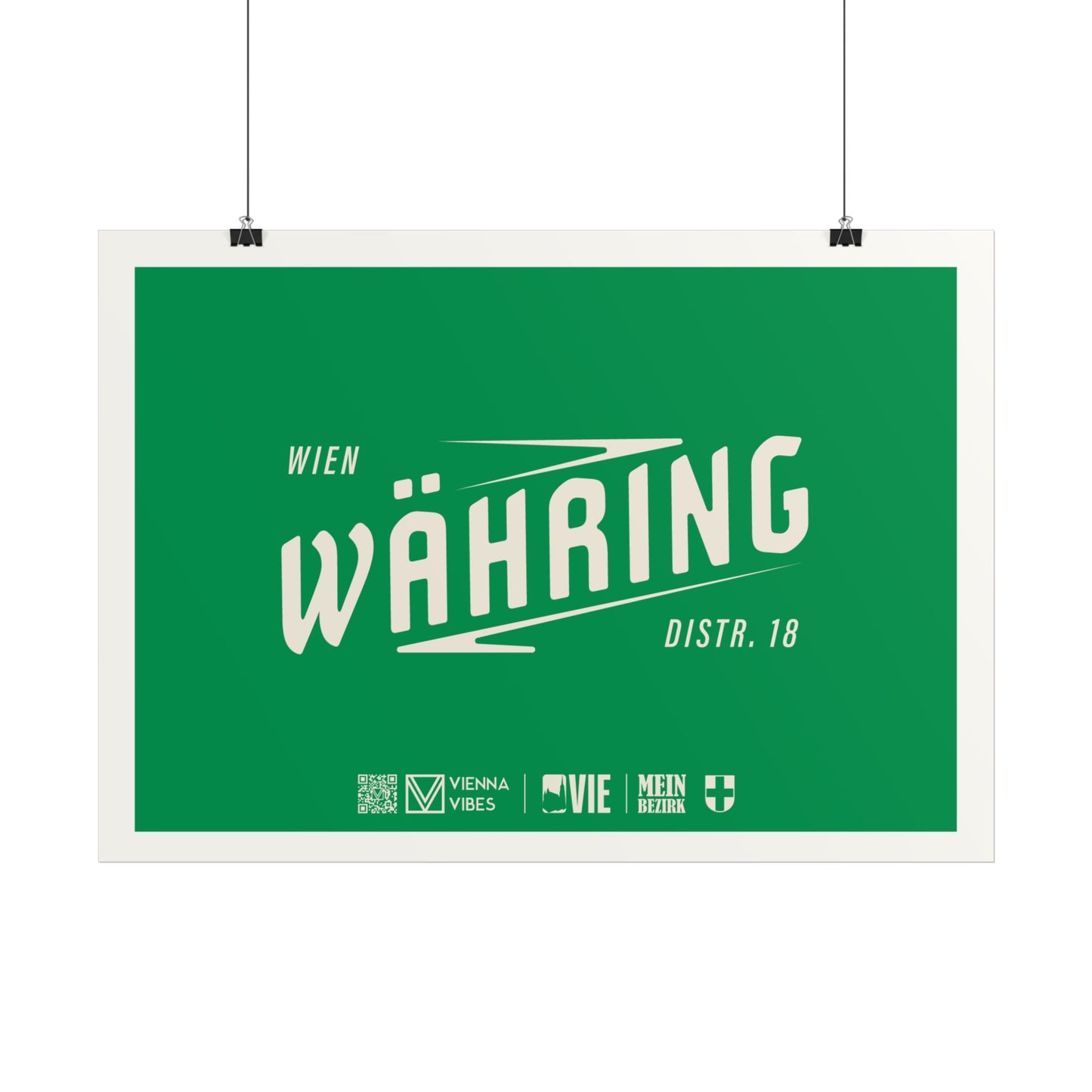 18 - Team Währing Schriftzug Art Print