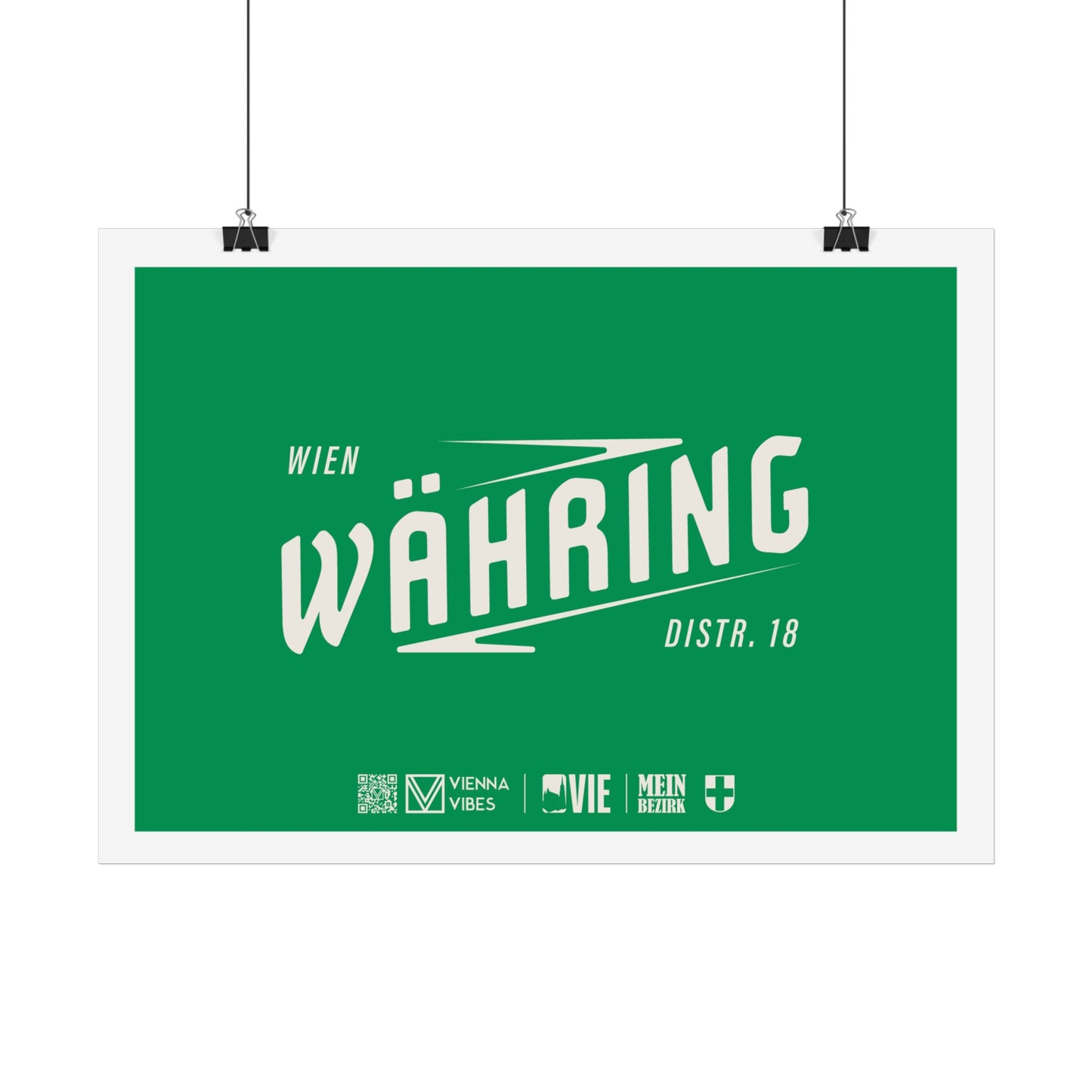 18 - Team Währing Schriftzug Art Print