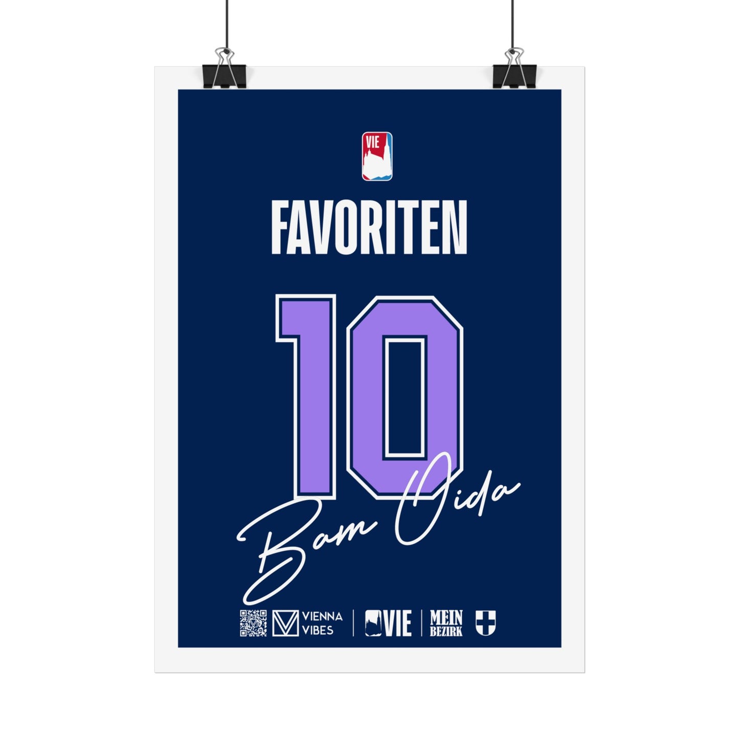 10 - Team Favoriten - Trikot Art Print