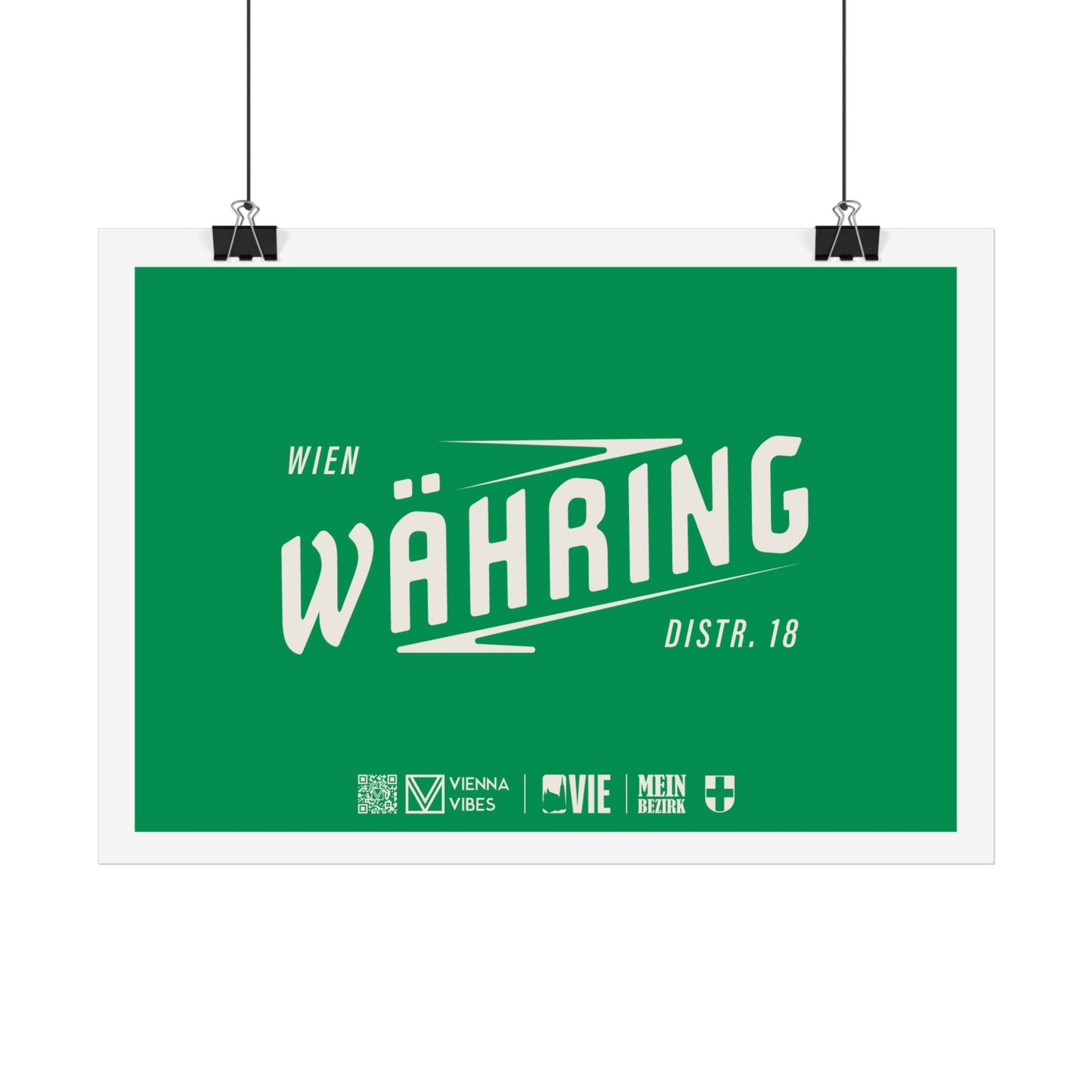 18 - Team Währing Schriftzug Art Print