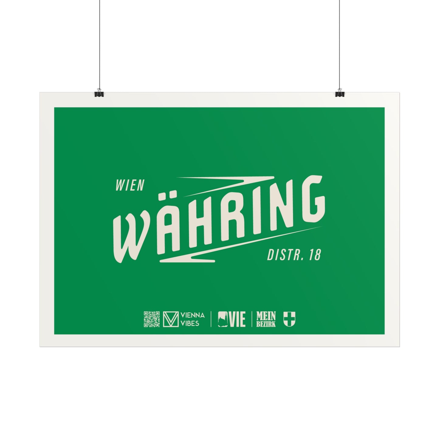 18 - Team Währing Schriftzug Art Print