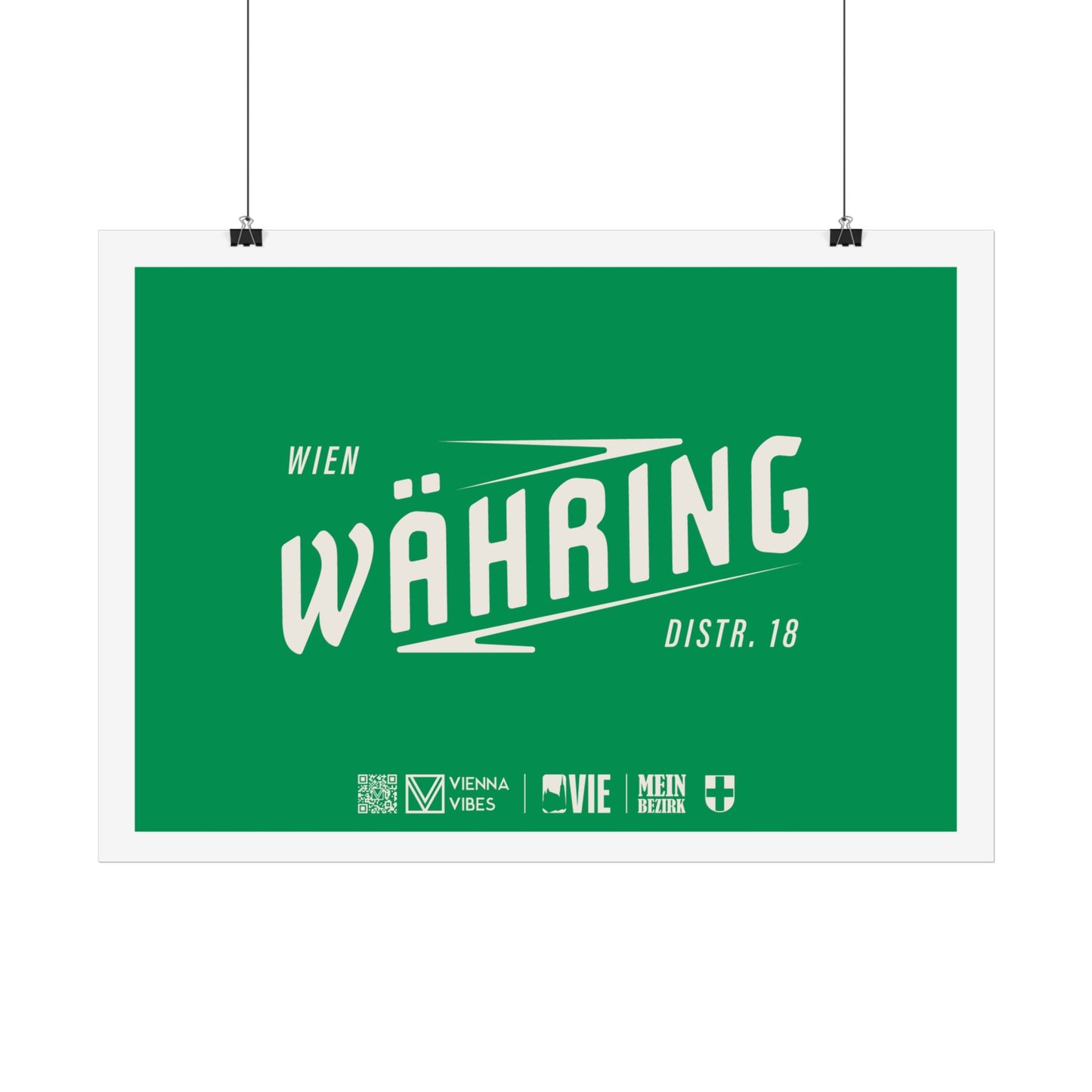 18 - Team Währing Schriftzug Art Print