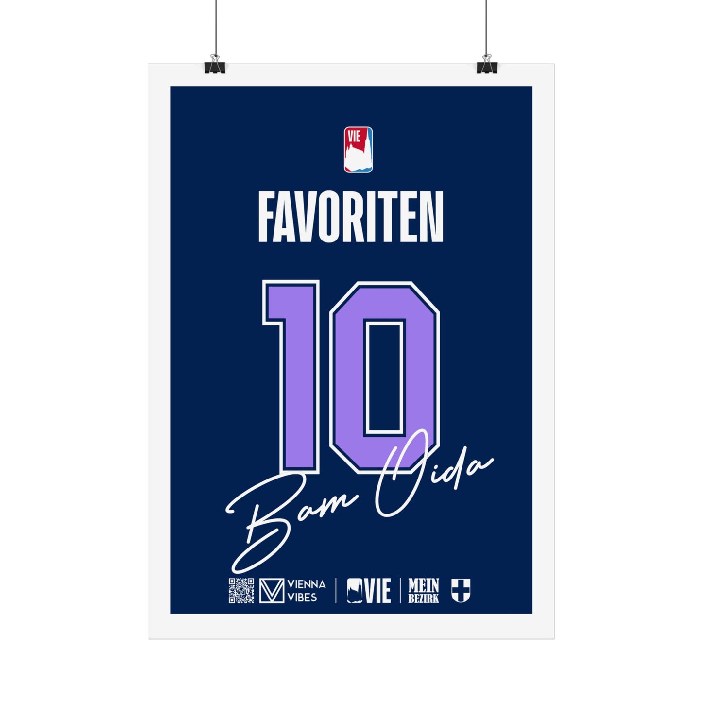 10 - Team Favoriten - Trikot Art Print