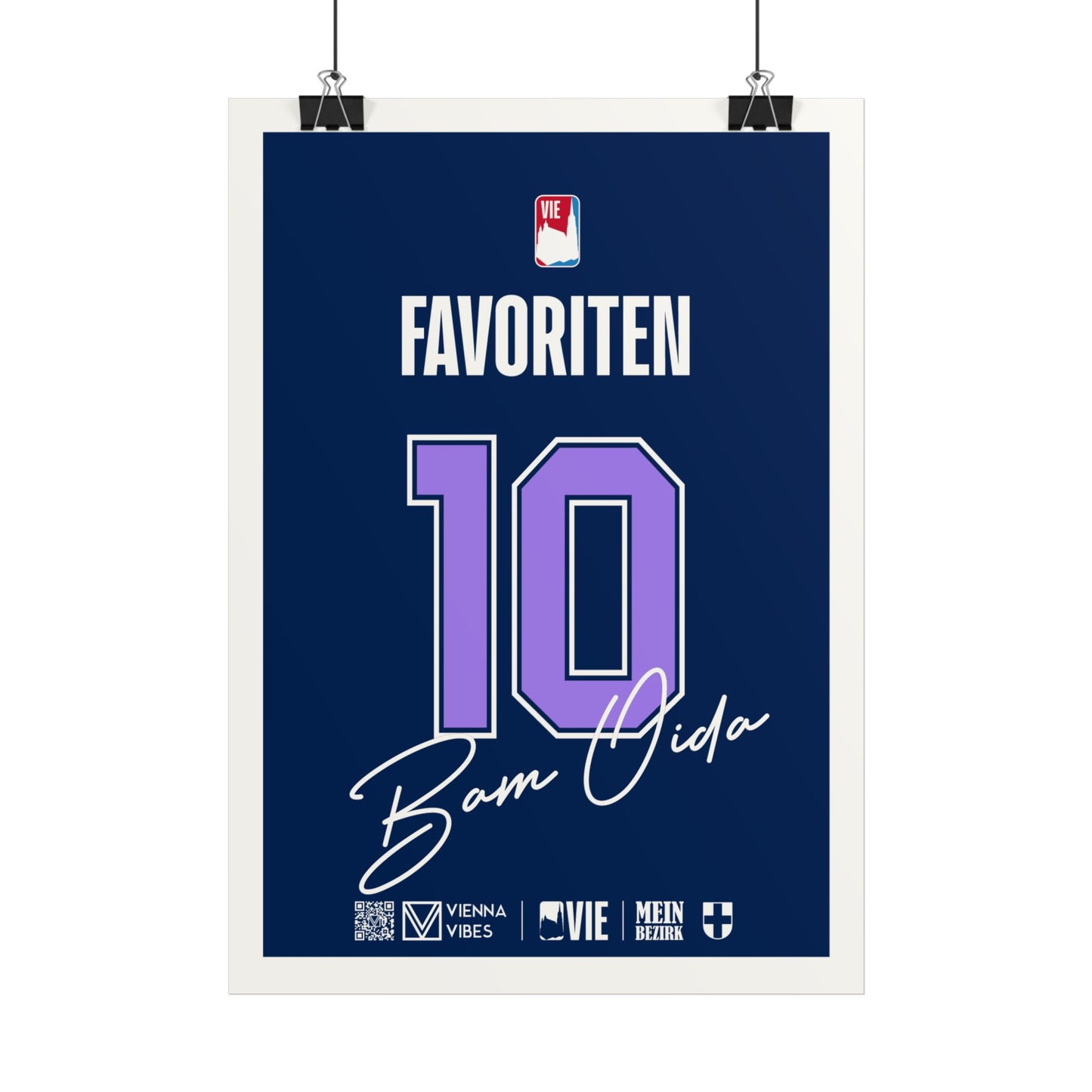 10 - Team Favoriten - Trikot Art Print