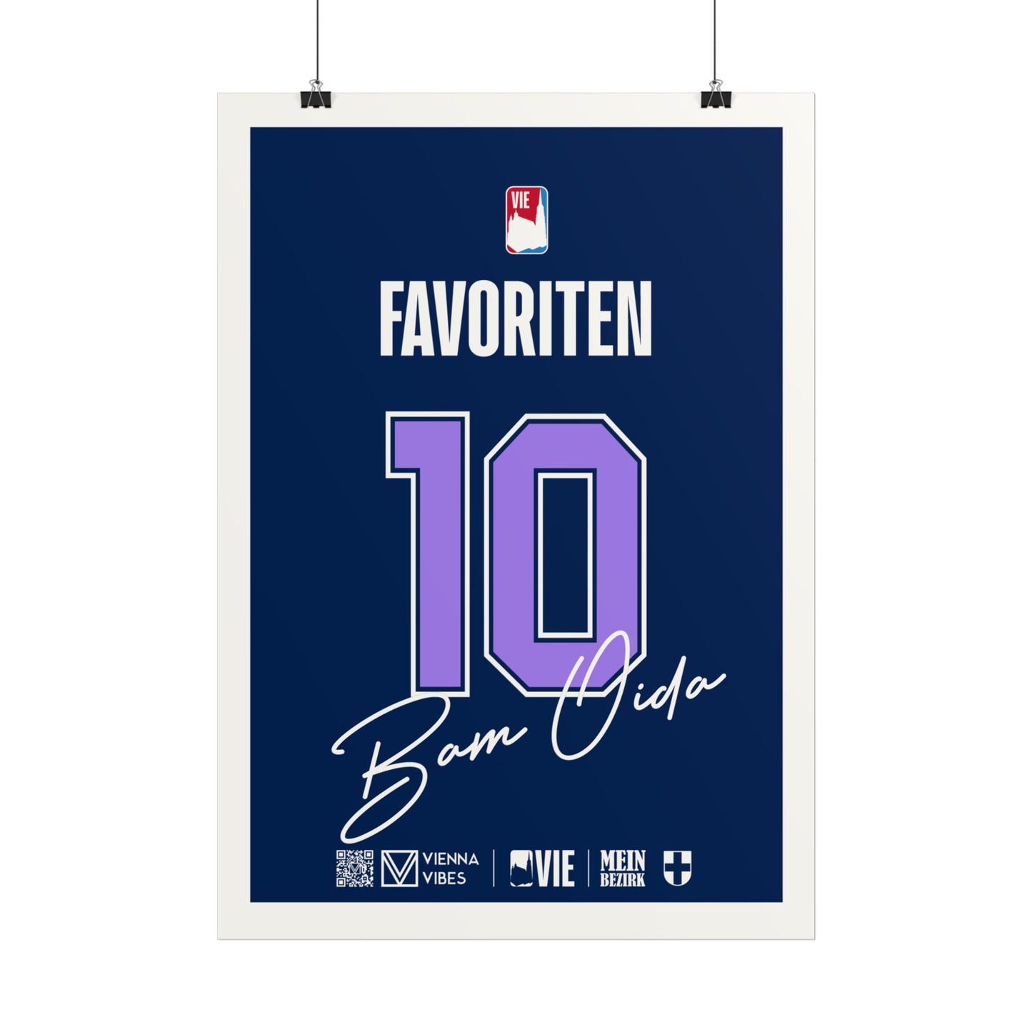 10 - Team Favoriten - Trikot Art Print