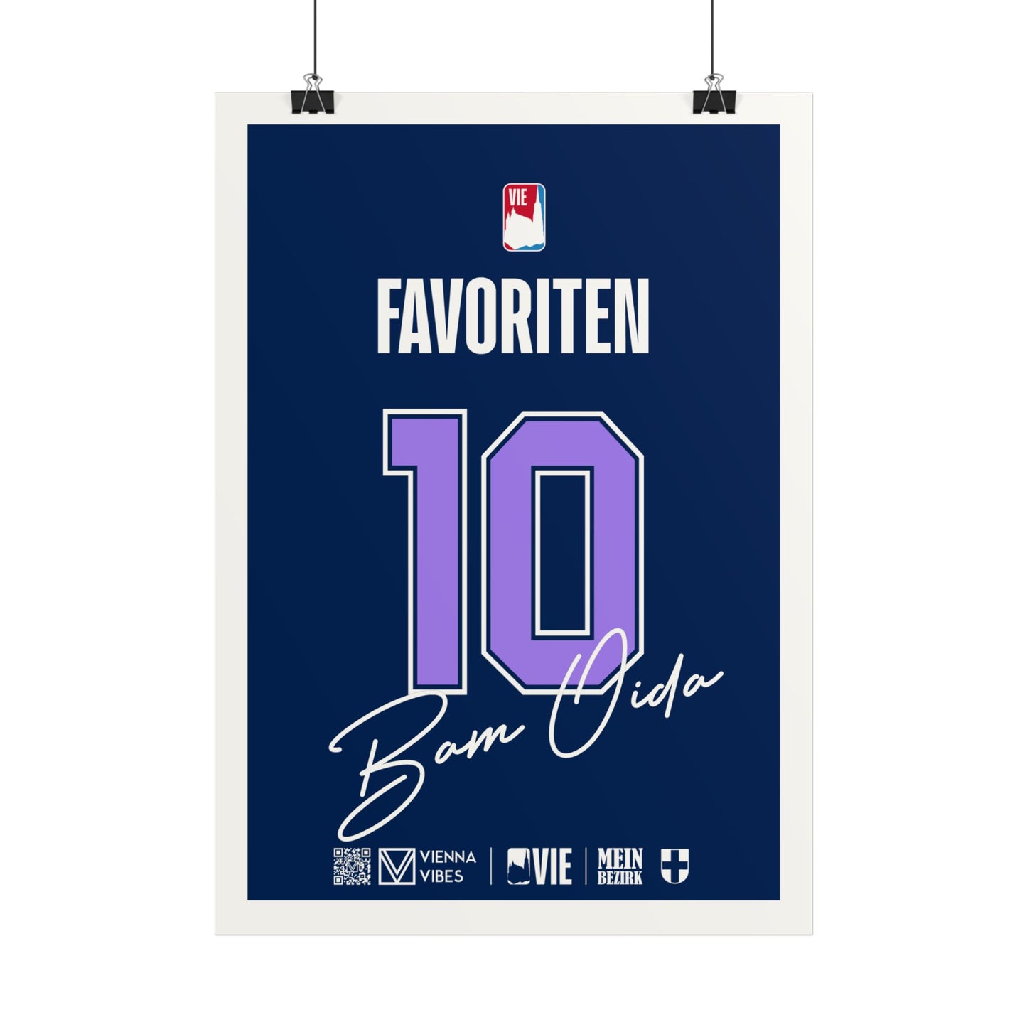 10 - Team Favoriten - Trikot Art Print