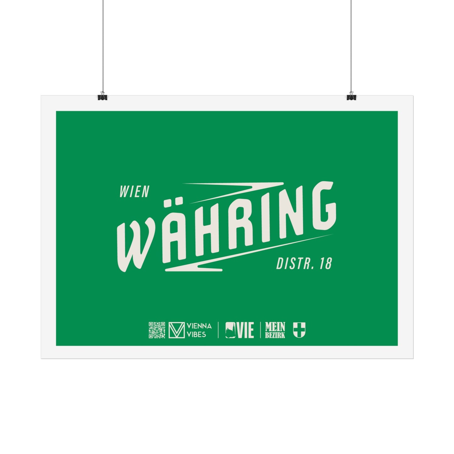 18 - Team Währing Schriftzug Art Print