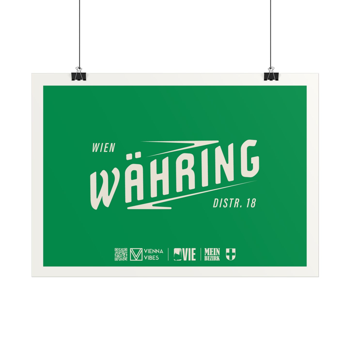 18 - Team Währing Schriftzug Art Print