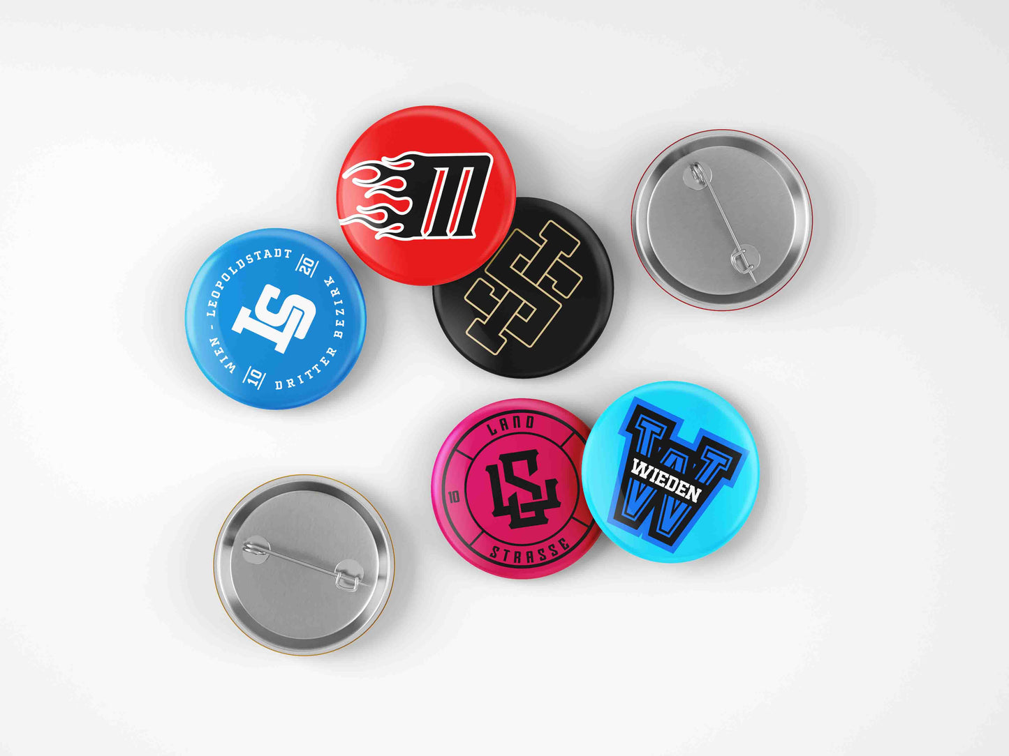 Bezirks-Button-Set Wien – 24 Designs