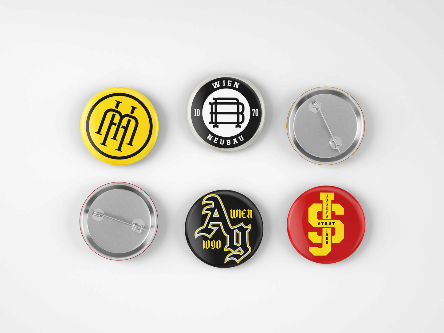 Bezirks-Button-Set Wien – 24 Designs