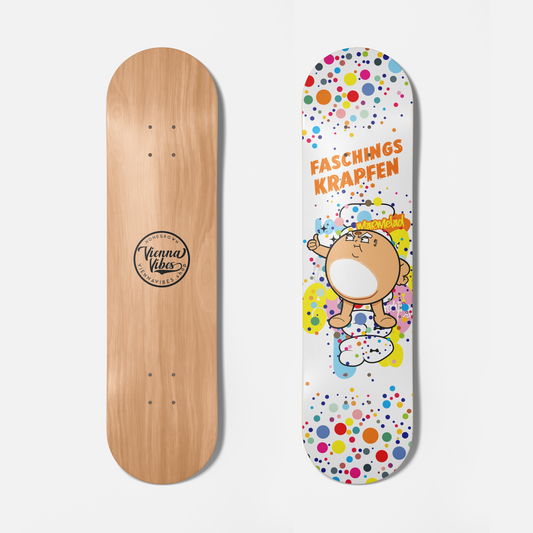 Skateboard Deck - Faschingskrapfen Party Time